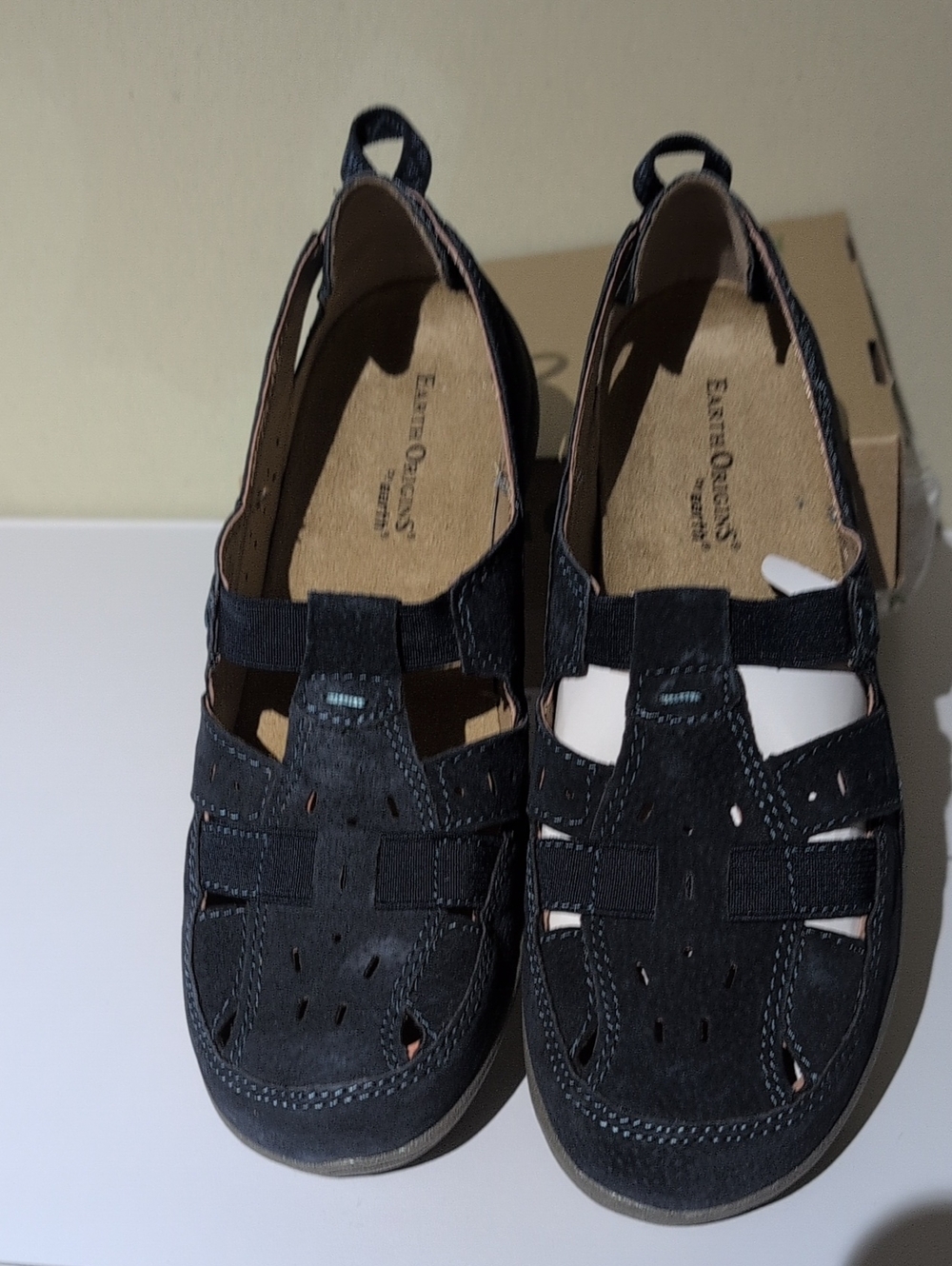 Earth Origins Carissa Sport Sandals Womens 7 W Suede Leather Loafers